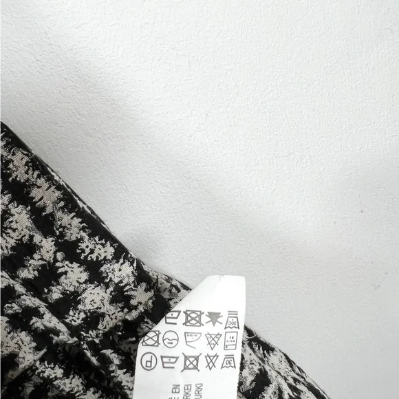 Zara Dress Womens Medium Black White Short Casual Party Lantern Sleeve Ladies - Picture 10 of 12